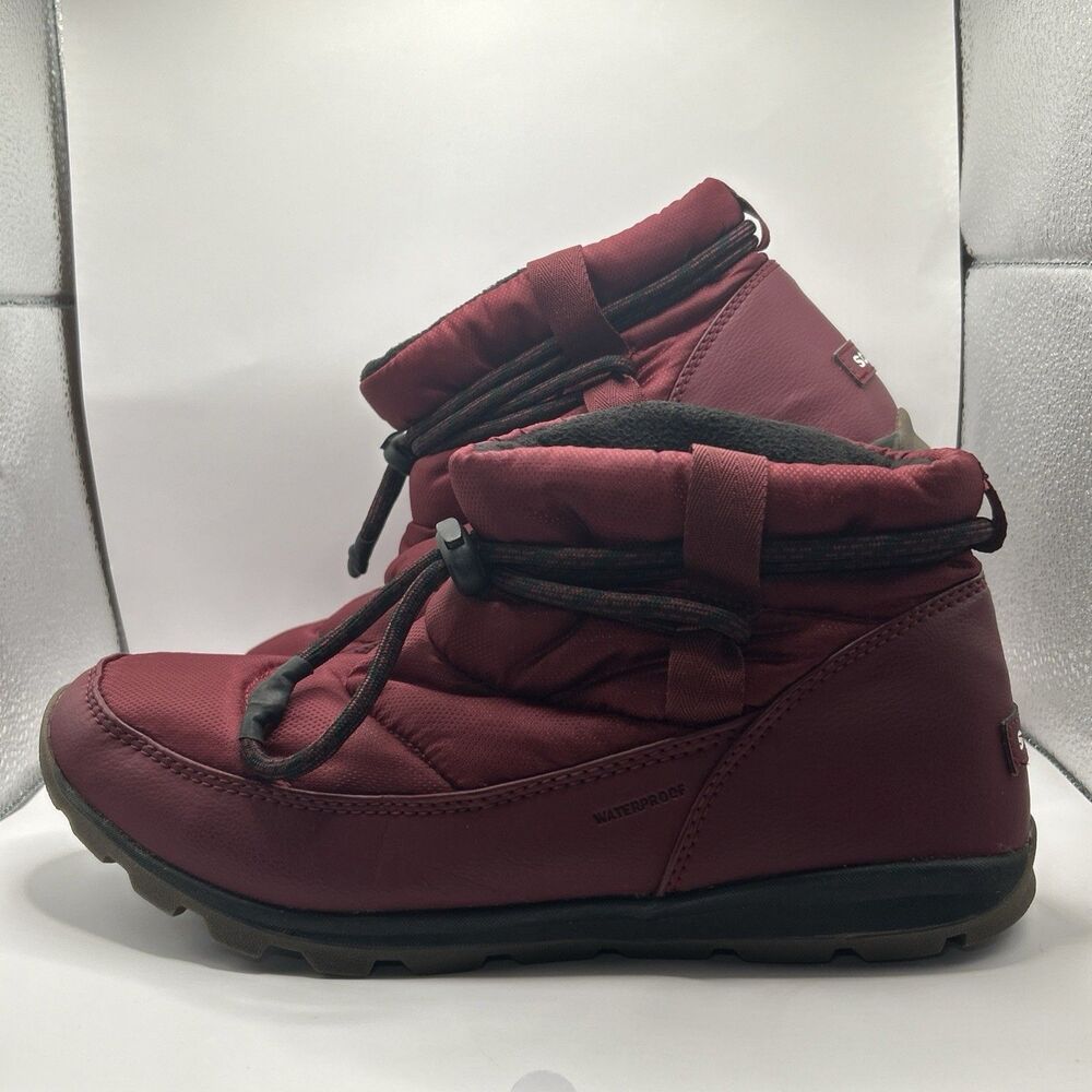 Sorel Whitney Womens Snow Ankle Boots Burgundy Size 12 Display Store Model